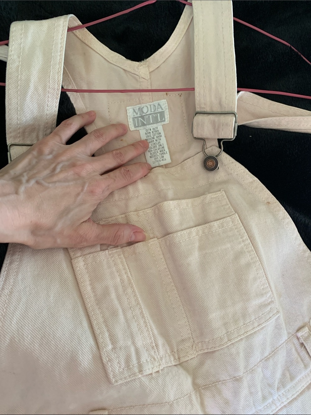 🌸 RARE Vintage 90s Victoria's Secret London Jeans Baby Pink Overalls ✨ - Picture 5 of 10